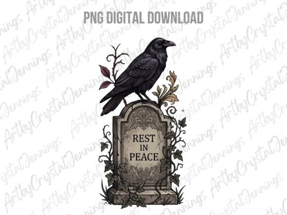 Download Raven Tombstone Halloween Gothic PNG - Gothic png Collection